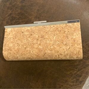 Vintage Cork material Clutch wallet bag